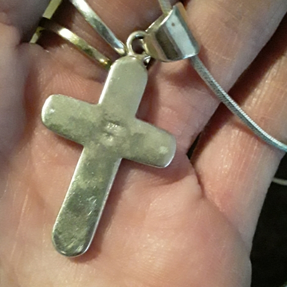 925 & Turquoise cross and snake chain - Picture 3 of 3